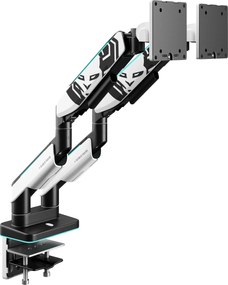 Supporto Doppio per Monitor da 49 Pollici Bianco e Nero X-Arm Dual RGB