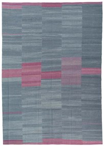 Kilim Tappeto 250x350 Nero (Iran) Tessuto A Mano