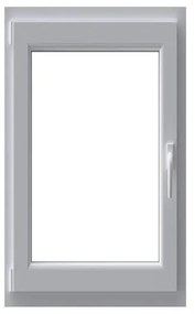 Finestra in PVC bianco L 60 x H 120 cm, 1 anta apertura a sinistra