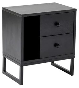 Comodino GLIMMER 50x45,2 cm nero