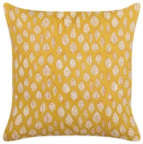 Cuscino cotone giallo senape 45 x 45 cm GINNALA Beliani