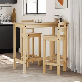 Sedie Da Bar 2 Pz İn Legno Massello Di Pino /