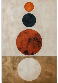 Quadro su tela – Japandi con cerchi moderni