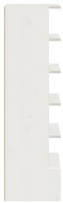Scarpiera Bianca 52x30x104 cm Legno Massello di Pino