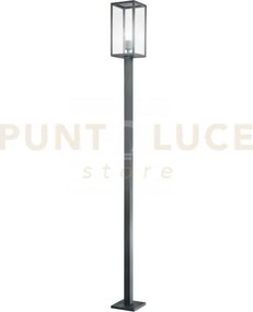 Palo mirage antracite 1 luce attacco e27 ip44 x17x17x199,5cm in met...