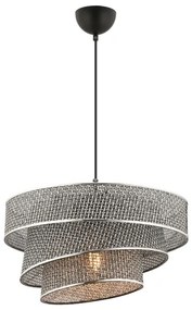 Lampadario a cavo COUPER 1xE27/60W/230V grigio/cromo lucido