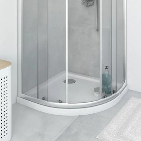 Piatto doccia SENSEA in pmma semicerchio Essential bianco L 80 x L 80 x H 5 cm lucido