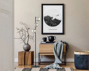 Piantana in Acciaio ROSSI LP3 Grafite/Miele/Trasparente 3xE14