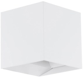 Applique Biemissione Esterno Contemporanea Calpino Alluminio Bianco Led