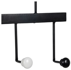 Appendiabiti da parete in metallo nero - Ixia