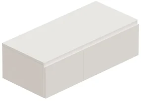Mobile da bagno sotto lavabo Step bianco opaco L 100.3 x H 30 x P 46 cm 2 cassetti, lavabo non incluso