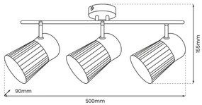 Faretto BEST 3xE14/40W/230V nero