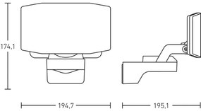 Steinel 090029 - Riflettore LED LED/13,6W/230V 3000K IP54 antracite
