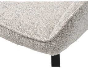 Sedia da pranzo grigio chiaro in imbottito con braccioli Alma – Unique Furniture