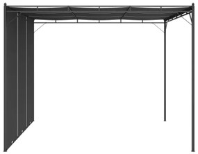 Gazebo da Giardino con Tenda Laterale 3x3x2,25 m Antracite