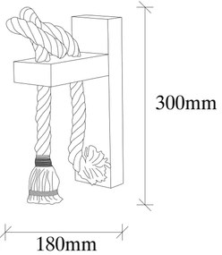 Applique  EREBOS 1xE27/40W/230V