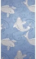 Tapete Derwent von Osborne and Little - Silber/ Blau