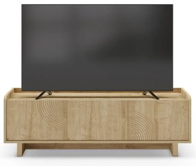 Mobile TV di colore naturale con effetto rovere 140x45x40 cm Daira – Marckeric
