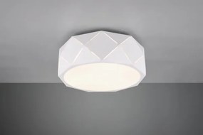 Plafoniera zandor metallo con tagli laser e diffusore bianco 603500331