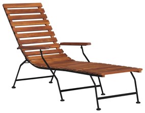 Sedia A Sdraio Per Esterni İn Legno Massello Dacacia /