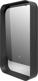 Specchio con illuminazione integrata bagno rettangolare DIVA ELMA L 60 x H 80 x P 12 cm nero
