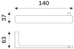 NIMCO MAC 29055-90 - Portarotolo MAYA nero opaco