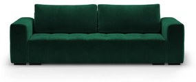 Divano letto in velluto verde Luca - Milo Casa