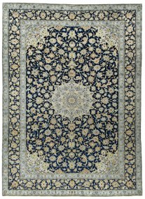 Kashan Tappeto persiano 260 x 360 Blu (Iran) Annodato A Mano