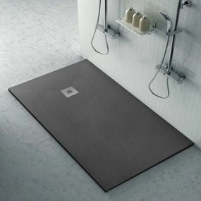 Piatto doccia filo pavimento Karen 70x170 resina pietra antracite