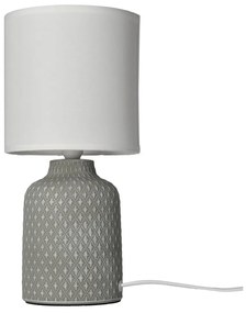 Lampada da tavolo grigia con paralume in tessuto (altezza 32 cm) Iner - Candellux Lighting