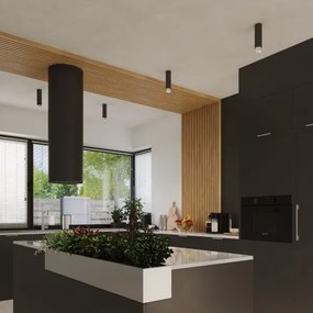 Sollux SL.1408 - Faretto NERO 1xGU10/10W/230V 12,5 cm nero/cromo lucido