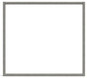 Gamba per mobili STEELMI Tube in acciaio argentato lucido L 78 x P 8 x H 71 cm