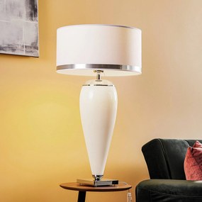 Argon Lampada da tavolo Lund, bianco/opale, H 70 cm