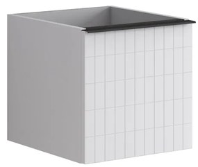 Struttura semi colonna da bagno Pixel 1 cassetto laccato opaco bianco L 40 x H 40 x P 45.5 cm