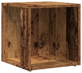 Tavolino legno antico 33x33x34 cm in legno multistrato