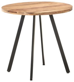 Tavolo Da Pranzo 80 Cm İn Legno Massello Di Acacia /