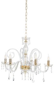 Lampadario a sospensione in cristallo D72 cm MARIATERESA intrecciato 5 luci