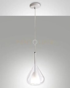 Lila sospensione 1 luce trasparente attacco e27 d.20cm