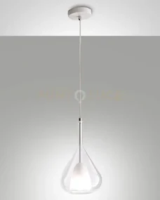Lila sospensione 1 luce trasparente attacco e27 d.20cm