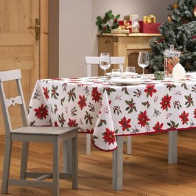 Tovaglia a tema Natale 150x240 cm Amaryllis – douceur d'intérieur