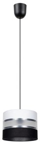 Lampadario a sospensione con filo CORAL 1xE27/60W/230V bianco e nero