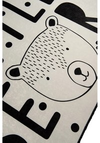 Tappeto antiscivolo per bambini bianco e nero , 100 x 160 cm Little Bear - Conceptum Hypnose