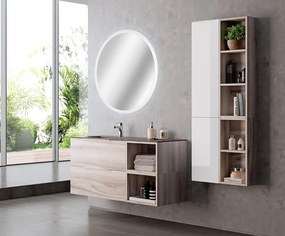 Mobile da bagno sotto lavabo Brera bianco L 99.5 x H 60 x P 45.5 cm 2 cassetti, lavabo non incluso