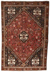 Shiraz Tappeto persiano 160 x 240 Rosso (Iran) Annodato A Mano