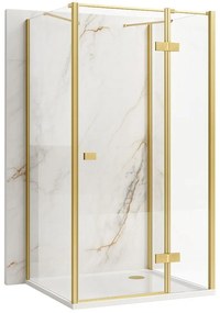 Cabina doccia Rea Atlas 100x90 Brush Gold