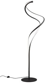 Lampada da terra a LED nera con paralume in metallo (altezza 160 cm) Nala - Trio Select