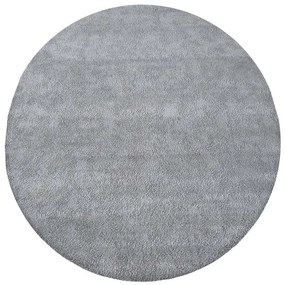 Moderno tappeto rotondo  di colore grigio