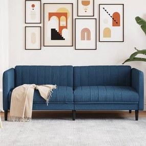 Divano A 3 Posti Blu İn Tessuto /