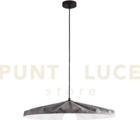 Lampadario a sospensione wimbledon in feltro grigio paralume 69cm 1...