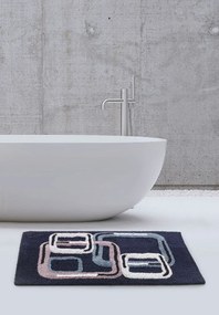 Tappeto d'arredo in Cotone Asako 50x80 Carrara Moderno Blue
